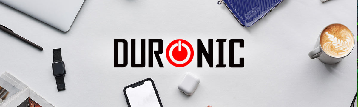 Image depicting various items like a smartphone, watch and more to be easily stored within the Duronic portable hard drive cases