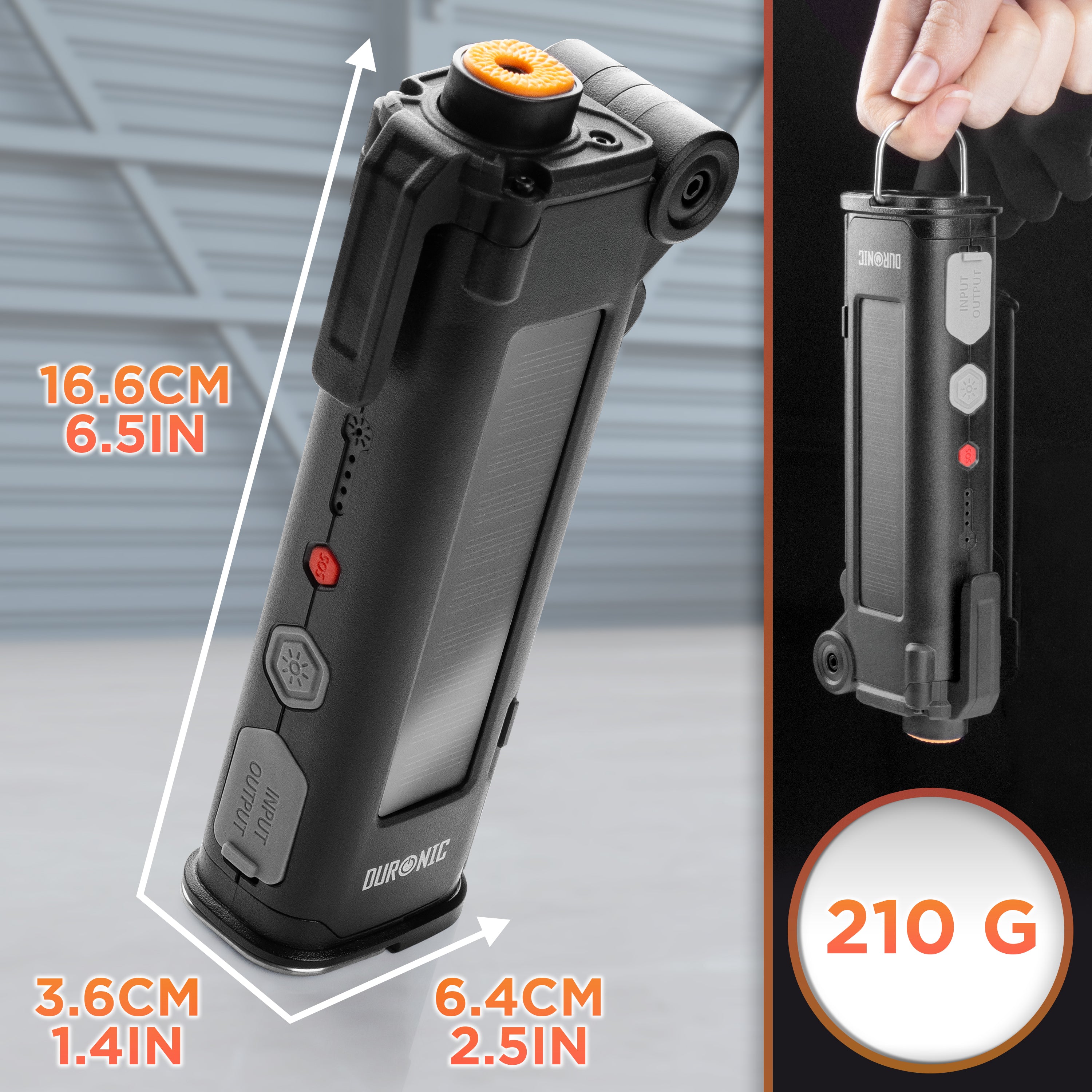 Duronic CT51 Emergency Car Tool, Multifunctional Seatbelt Cutter with Pin Hammer, Car Escape Tool with Window Breaker, SOS Alarm and Magnetic Flashlight with USB-C Charging for Cars, Vans & Truck