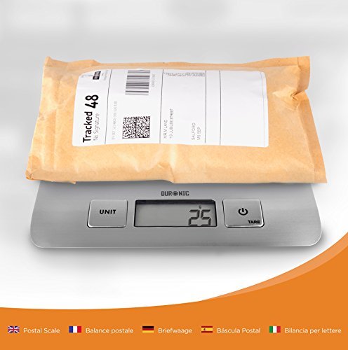 Duronic Digital Kitchen Scales KS1009 Electronic Kitchen Scale Weighing Measuring Baking Scale for Office School Cooking Baking Postal Pet Food Measurement Baker Weight Scale, with Tare LCD Display