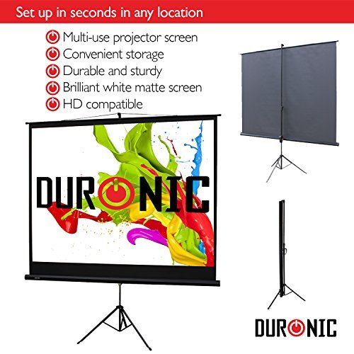 Duronic Tripod Projector Screen TPS86 /43 86" Projection Screen Office | Home Theatre Cinema School| 175cm X 131cm 4K 8K Ultra HDR 3D Ready