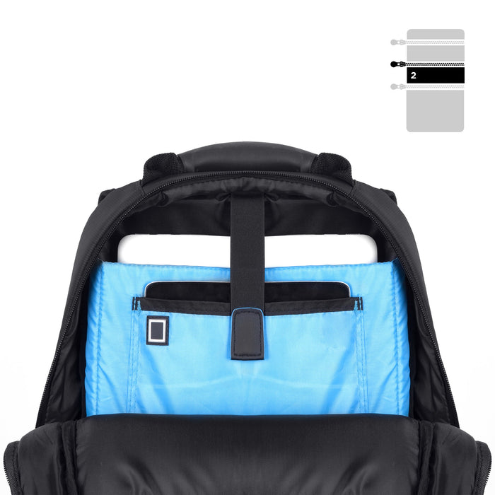 Duronic Travel Laptop Backpack, Lightweight Laptop Bag Work Bag, 15.6” School Rucksack, Backpack for Computer, business, school, Children, Ladies, Gym, Water Resistant, Gift for Women for men LB15