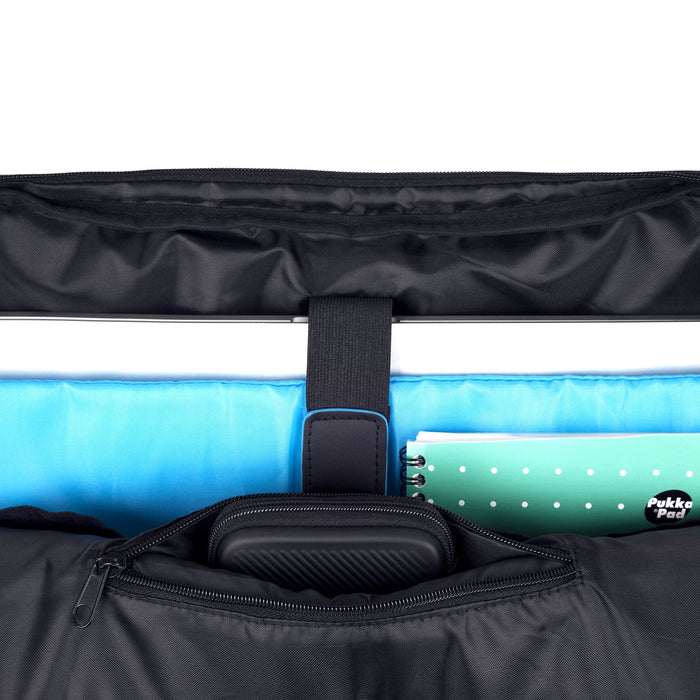 Duronic LB16 Messenger Bag Water Resistant Nylon Crossbody Shoulder Bags for Men & Women, 15.6” Laptop Sleeve, Business Travel Hand Cabin Bag, Work, School, Gym, Over the Shoulder Side Bags, Black