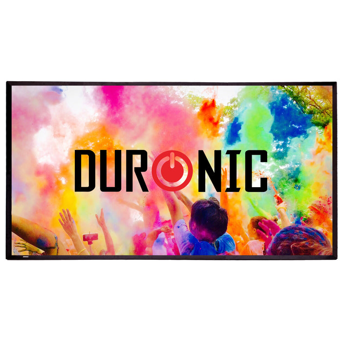 Duronic SFPS80 Projector Screens 80” Projection Screen with 16:9 Ratio Wall Mountable Projector Screen Portable 4K HD Movie Screens Tripod Screen for Home Cinema Business Presentations