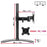 Duronic Monitor Arm Stand DM25D1 | Freestanding | Single PC Desk Mount | Steel | For One 13-27” LED LCD Television or Computer Screen | VESA 75/100 | 8kg | Tilt +35°/-90°, Swivel 180°, Rotate 360°