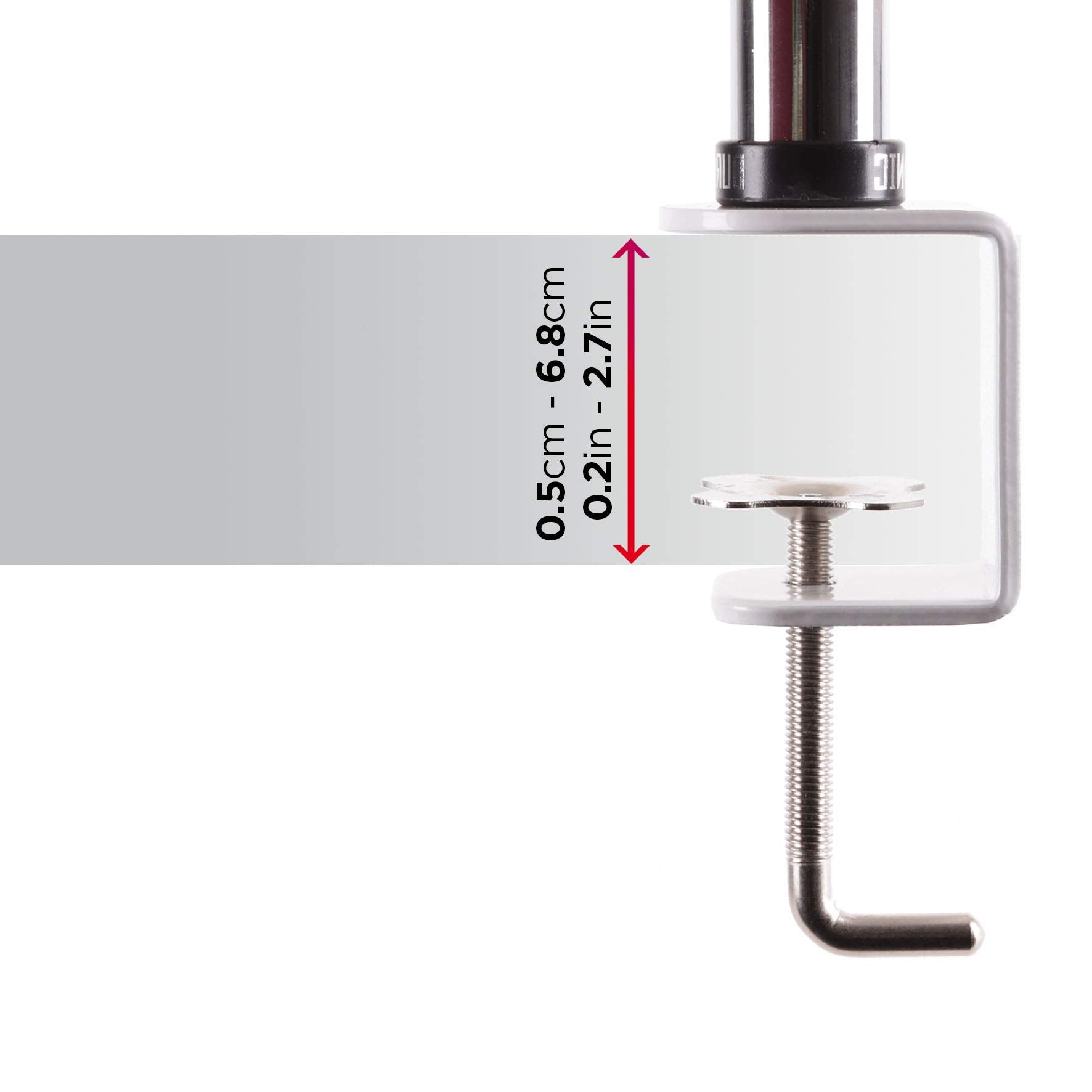 Duronic Dual Monitor Stand DM252 WE PC Desk Monitor Arm Height Adjustable Twin Riser Mount for 13-27” Office Computer Screens 8kg VESA 75 100 Compatible for Dell Phillips HP Samsung