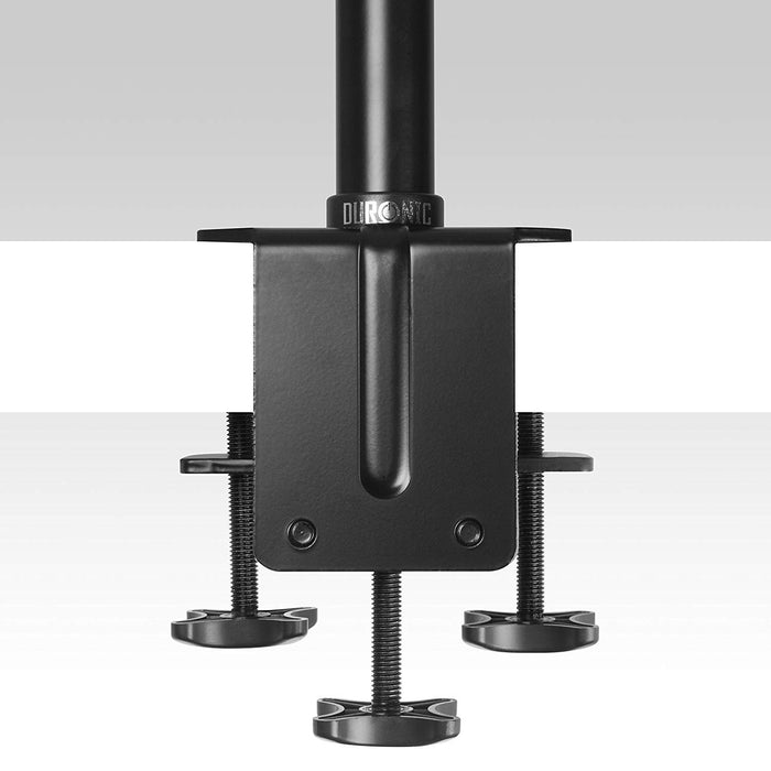 Duronic Monitor stand Pole DM453 80cm BLACK | Compatible with All Duronic Monitor arms | Steel | Extra Long | 800mm Length | Extra-Wide Clamp Included