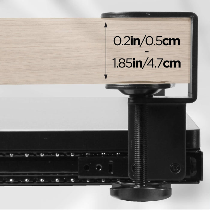 Duronic Keyboard Drawers DKTPX2 Desk Extender with Keyboard Pull Out Tray Ergonomic Under Desk Drawer for Keyboards Mouse Improved Posture