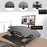 Duronic DM05D5 Corner Sit-Stand Desk | Height Adjustable | Office Workstation | 110x41cm Platform | Raises 15-50cm | Riser for PC Computer Screen, Keyboard, Laptop | Ergonomic Desktop Table Converter