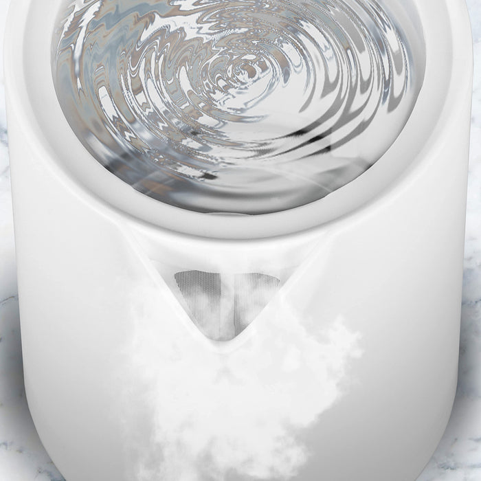 Duronic Electric Kettle EK17 WE Cordless Kettles Hot Water Boiler Electrical Heating with Fast Boil Dry Protection Quiet Electronic Kitchen Kettle for Boiling Water Tea Coffee Hot Chocolate Soup - White