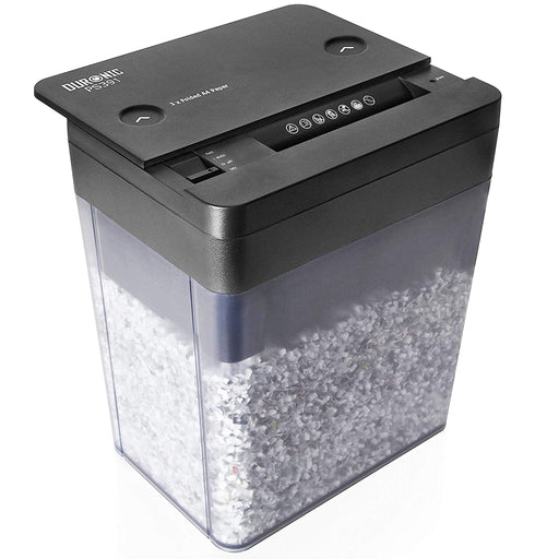 Duronic Paper Shredder PS391 Micro Cross Cut Electric Office Mini Desktop Paper Shredder 3X A4 Folded Sheets at a Time GDPR Compliant: Protects Against Data Theft 5L Bin