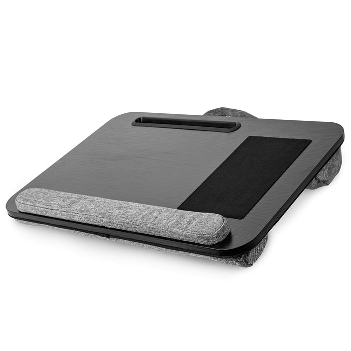 Duronic Laptop Tray with Cushion DML433 Ergonomic Lap Desk Cushioned Lap Trays with Handles Portable Laptop Desk Riser Stand for Home Office Work Bed Gaming