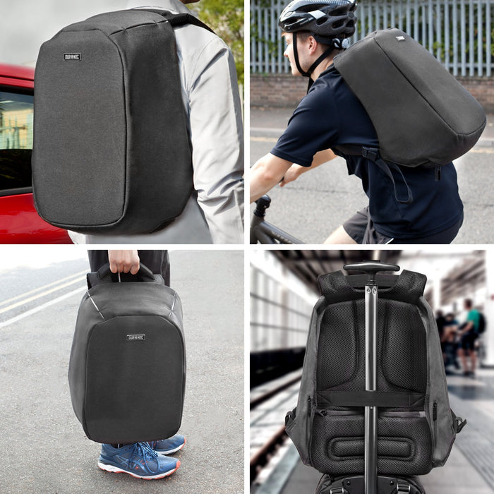 Duronic Travel Laptop Backpack, Anti-Theft Lightweight Laptop Bag 15.6” School Rucksack, Backpack for Computer, business, school, Children, Ladies, Gym, Water Resistant, Gift for Women for men LB22