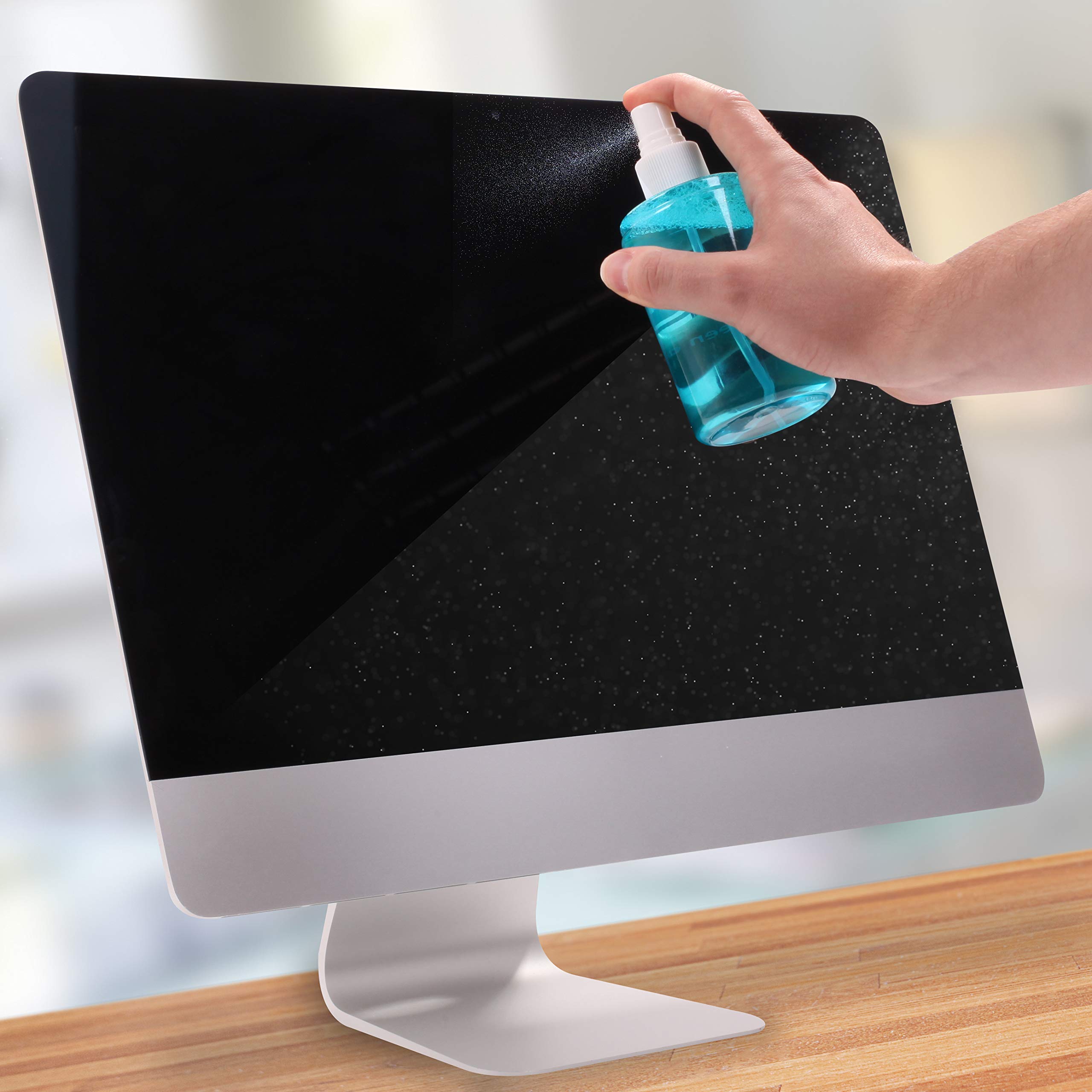Duronic SCK101 screen cleaner kit with microfibre cloth cleaning apple iMac monitor screen
