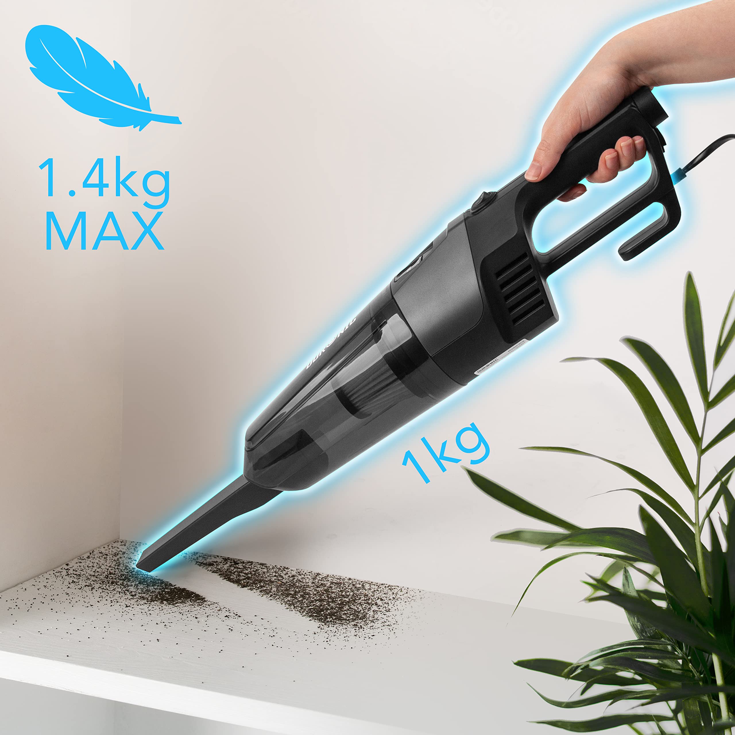 Duronic VC9 bagless vacuum cleaner versatile handheld vac for hard to reach areas