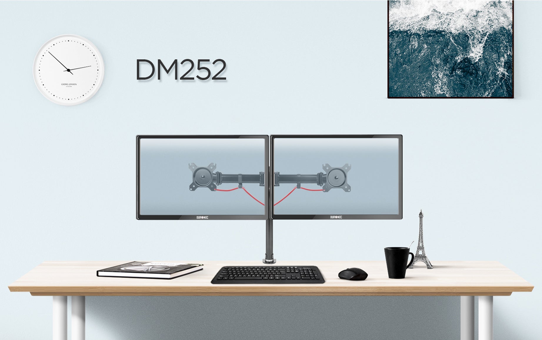 dual monitor stand, desk mount riser, multi monitor stand, monitor desk mount