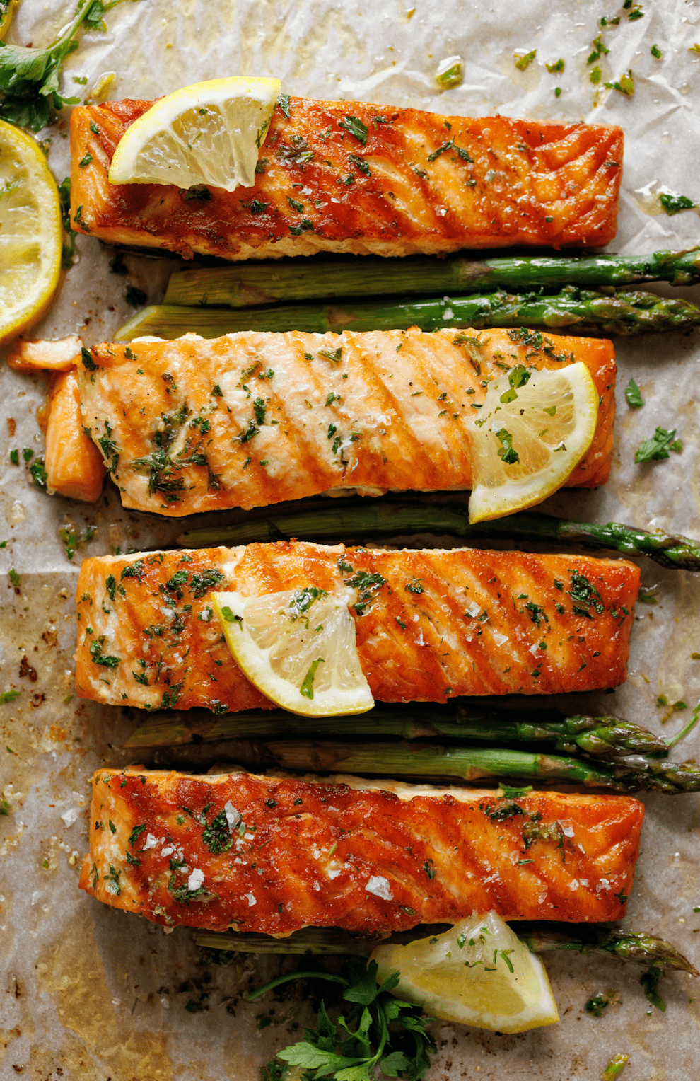 Salmon and asparagus using a dual air fryer