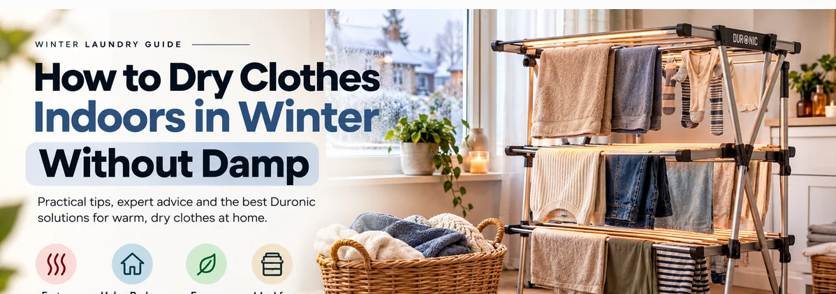 How to Dry Clothes Indoors in Winter Without Damp
