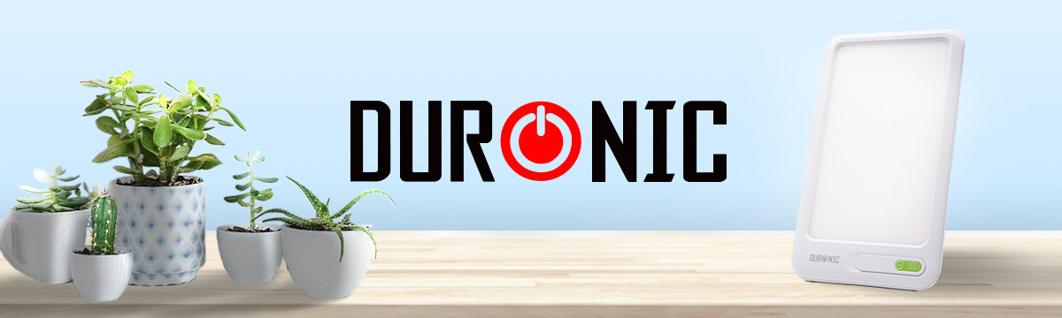 Duronic portable sad lights featuring the Duronic SADT2 sadlight sun lamp for Seasonal Affective Disorder, winter depression