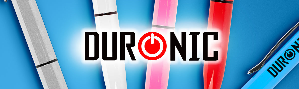 Duronic stylus pens in various colours, to be used for touch screen devices like iPad, tablet, laptops, kindle