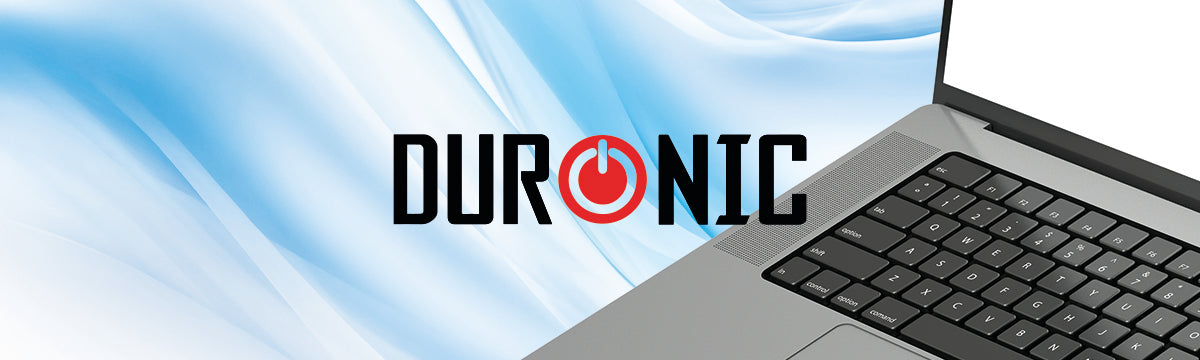 Laptop shown with a cold, icy background, to depict how the Duronic laptop cooling pads act as an ergonomic cooler for your laptop