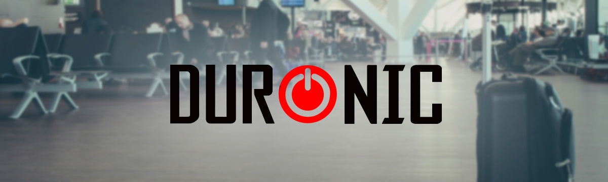 Image depicting an airport with luggage, where you would need Duronic luggage scales to weigh your baggage