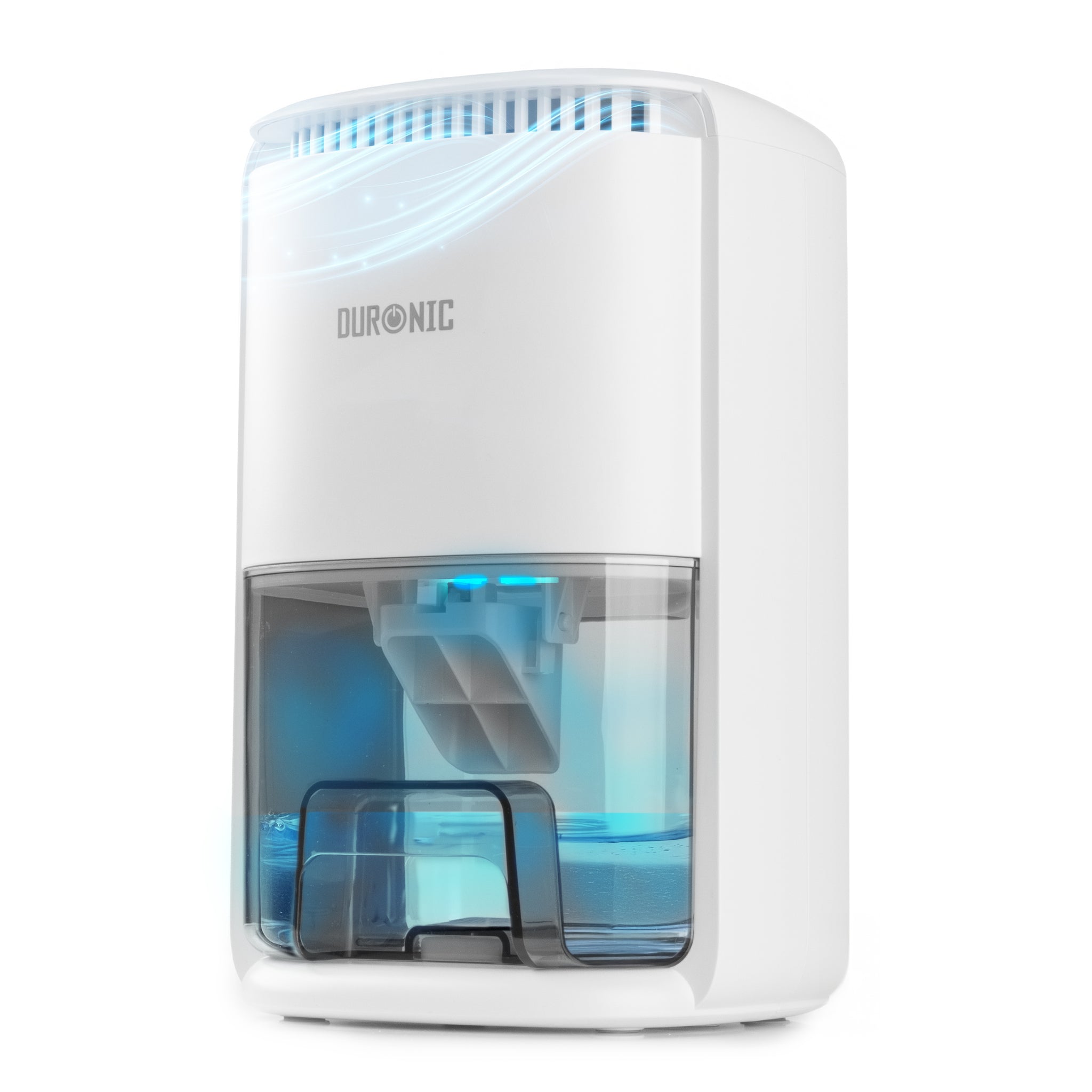 Duronic DH07 WE Mini Dehumidifier, 22.5W Compact Dehumidifier, Automatic Moisture Remover with 1L Tank Capacity, Quiet Home Dehumidifiers for Dust Allergies Asthma & Damp, Bedroom and Bathroom White