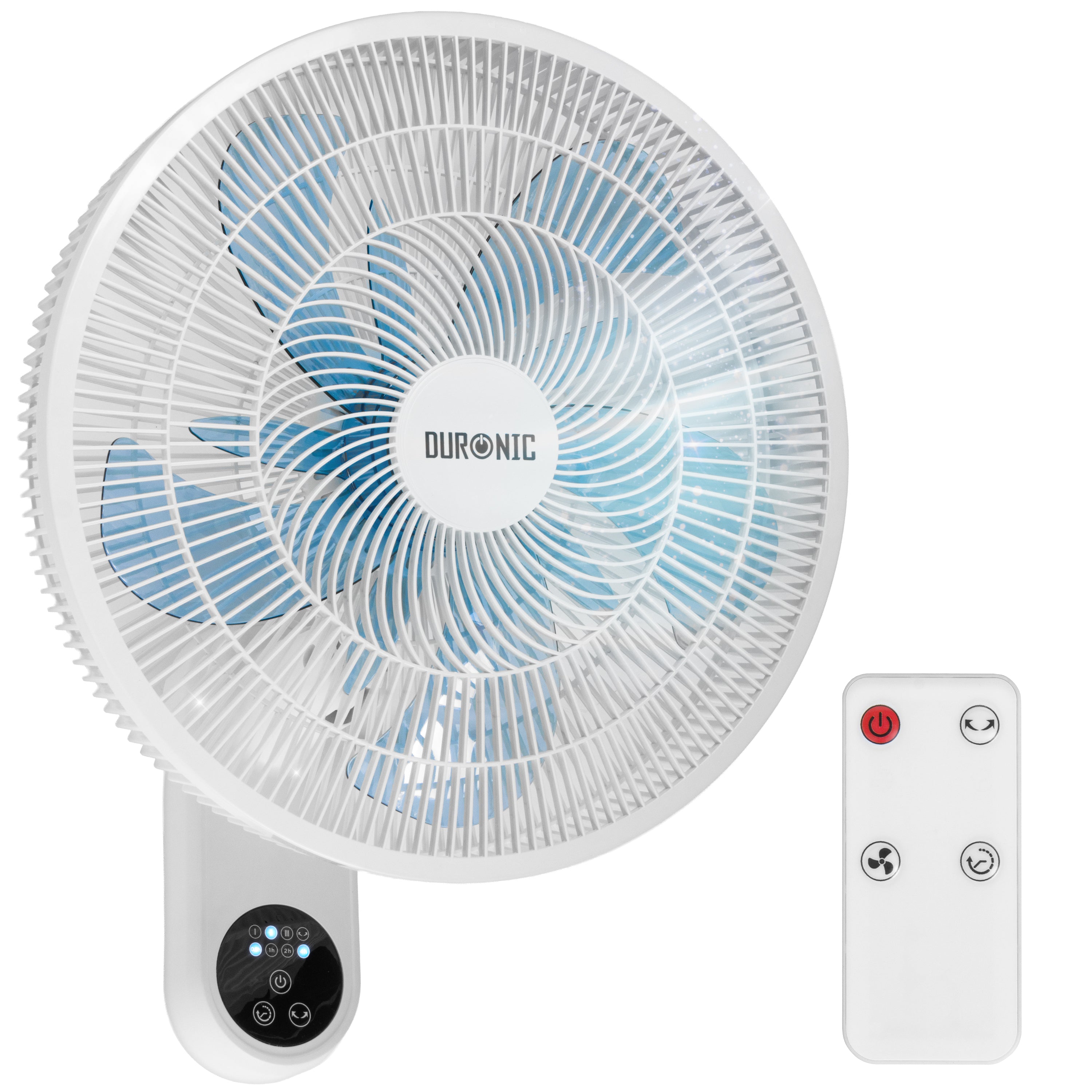 Duronic FN42 WE Wall Mounted Fan with Remote Control 52.8dB Quiet 16