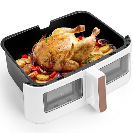 Duronic Large Drawer AFD1 WE LARGE DRAWER ONLY, 10L Drawer Specifically for the Duronic AF24 Air Fryer, One Big Sync Cook Cooking Tray for Dual Zone Air Fryer White