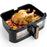 Duronic Large Drawer AFD1 BG Large Drawer ONLY, 10L Drawer Specifically for The Duronic AF24 Air Fryer, One Big Sync Cook Cooking Tray for Dual Zone Air Fryer Black Gold