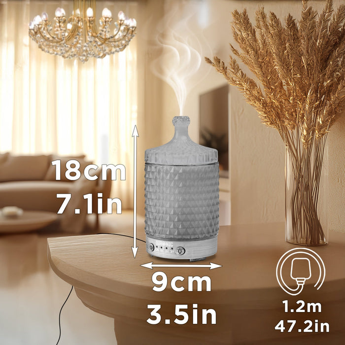 Duronic Aromatherapy Diffuser AD33 100ml Electric Aroma Diffuser Compact Essential Oil DIffuser for Home Office Bedroom Spa with 7 LED Lights Oil Scented Humidifier for Relaxation Sleep