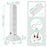 Duronic Tower Extension Lead ST10W 10 Gang Surge Protected Extension leads with USB & USB-C Slot White 10 Way Electric Power Strip with Spike Protection Multi UK Plug Outlet Socket with 2m Cable