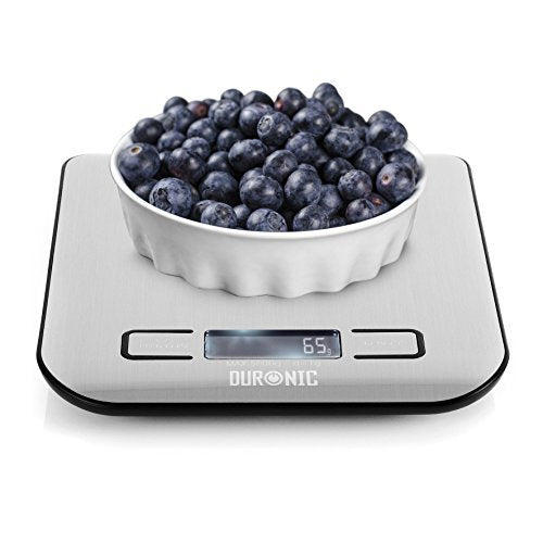 Duronic Kitchen Scales KS1007 for Baking Postal Parcel Weigh 10KG Capacity| Silver | Tare | 1g Precision