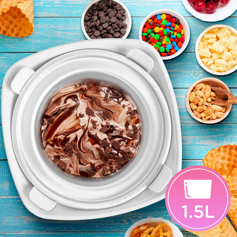 Duronic Ice Cream Maker IM540 Homemade Gelato, Sorbet, Frozen Yoghurt Maker Machine, Soft Serve Dessert Makers, Fresh Creamy Ice Creams in 30 Min, Compact Portable Design for Family Home Recipes