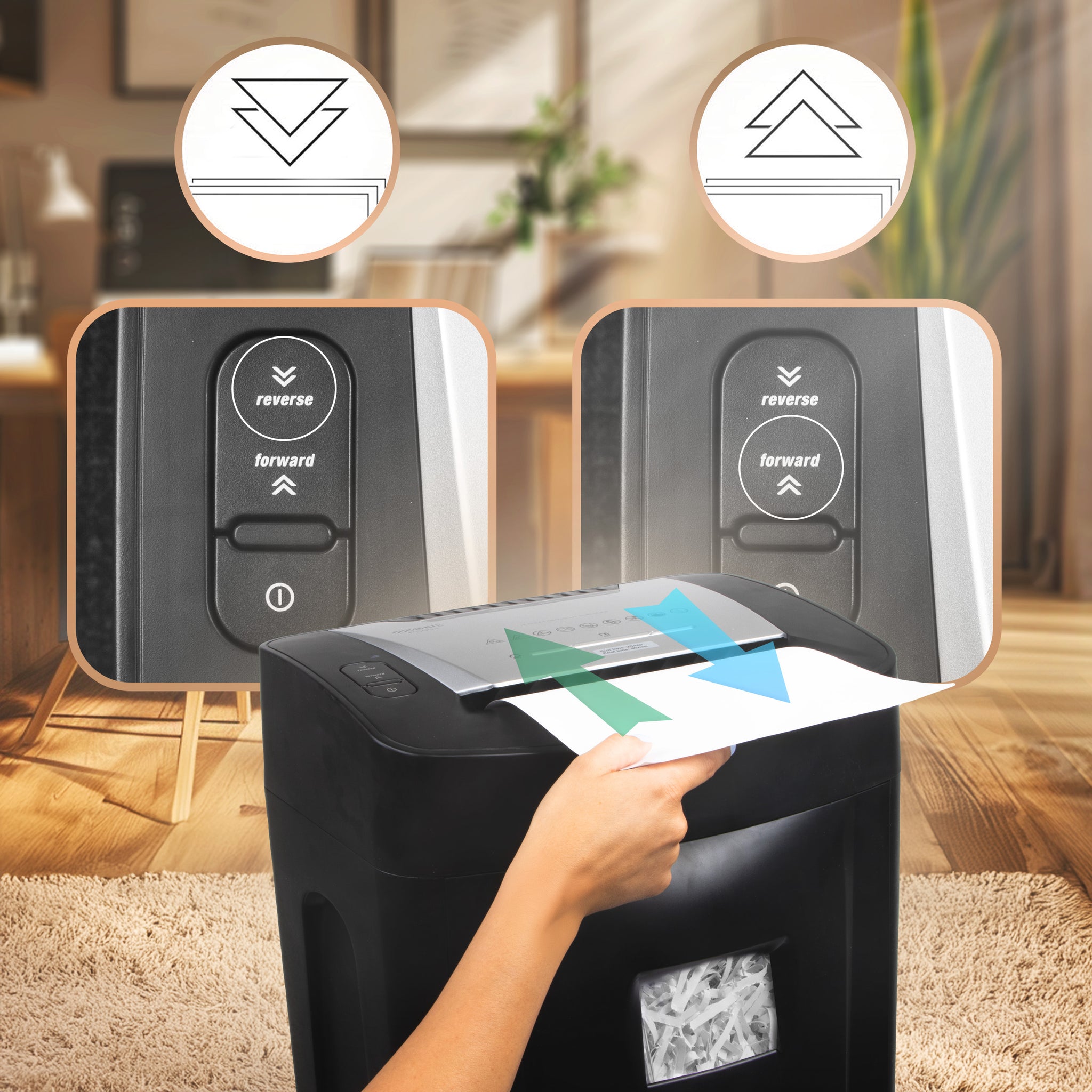 Duronic 18 Sheet XXL Cross Cut Paper Shredder PS991 Extra Large Electric Paper Shredders for Home Office Heavy Duty Shredder with 31L Pull Out Bin Shred CD Card Mail Staple & Clips