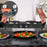 Duronic Electric Hot Plate HP2 GG, 2500W Double Burner Hob, Portable Table Top Cooker with Cast Iron Ring & Cool-Touch Handles for Camping, Caravans, Home, Small Kitchens, Grey Green