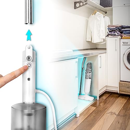 Duronic Steam Mop STM11 Upright Steamer Cleaner with 1100W Power, White, 300ml Tank, ideal for Cleaning Hard Floors, Tiles, and Vinyl Flooring
