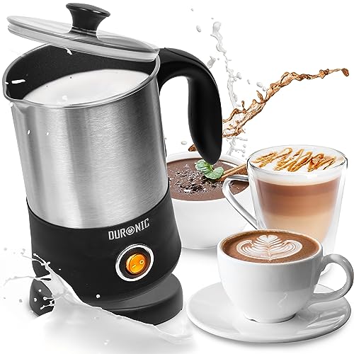 Duronic MF300 Electric Milk Frother 550W, 225ml/375ml Stainless Stee