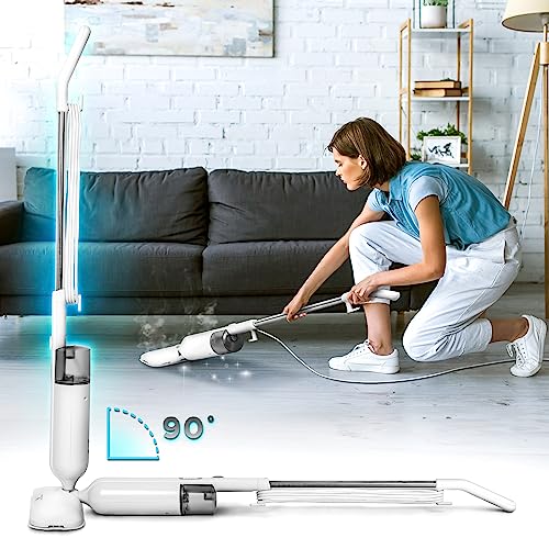 Duronic Steam Mop STM11 Upright Steamer Cleaner with 1100W Power, White, 300ml Tank, ideal for Cleaning Hard Floors, Tiles, and Vinyl Flooring