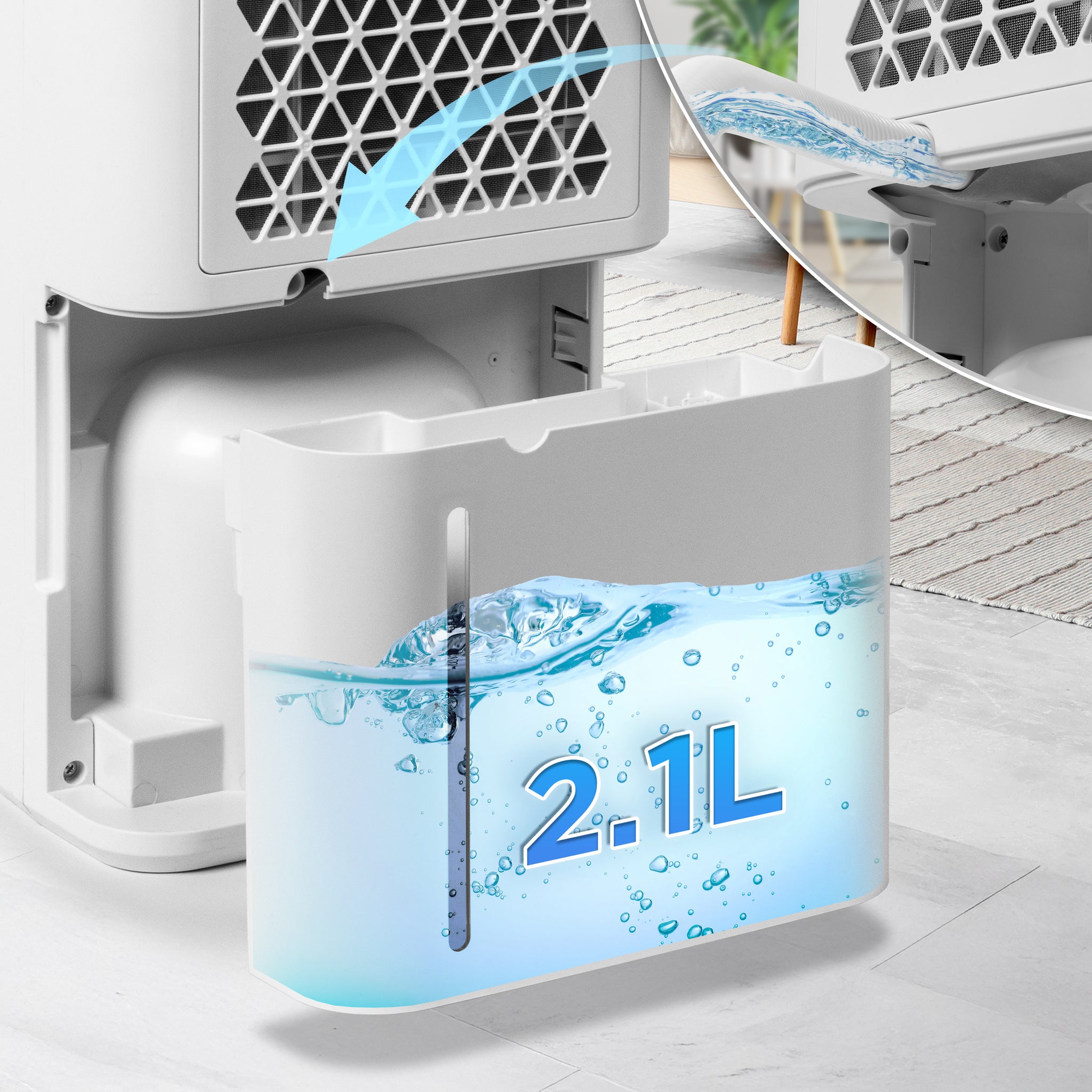 Duronic DH121 Dehumidifier 12L Air Dehumidifier for Dust Allergies Asthma & Damp Mould 300W Quiet Home Dehumidifiers with 2.1L Tank, Child Lock, Timer & Clothes Drying for Utility Bedrooms & Offices