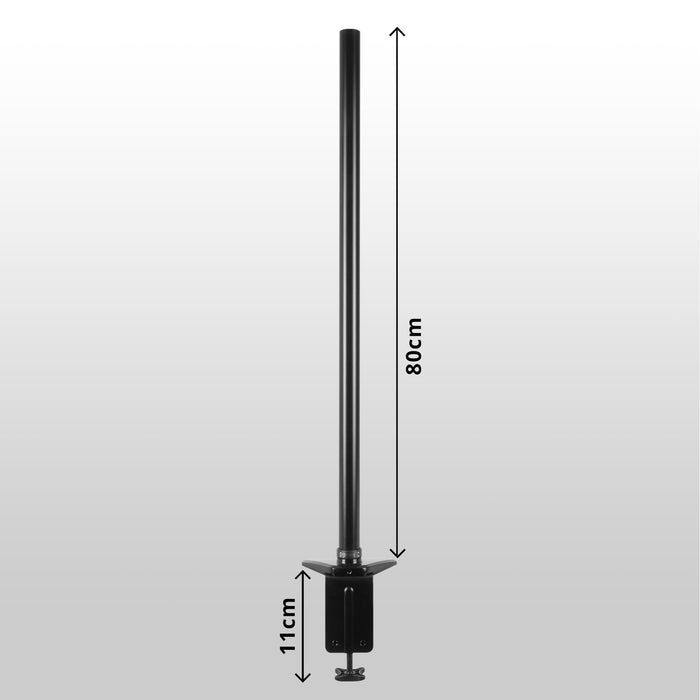 Duronic DM351X2 Enkele Monitor Beugel | Zwart Aluminium | Hoogte Verstelbare Arm voor 1 13-27 LED LCD Scherm | VESA 75 100 plaat | Beeldscherm Standaard | Kantelt -15°/ 15° Zwenkt 180° Draait 360 Duronic DM351X2 Enkele Monitor Beugel | Zwart Aluminium | Hoogte Verstelbare Arm voor 1 13-27 LED LCD Scherm | VESA 75 100 plaat | Beeldscherm Standaard | Kantelt -15°/ 15° Zwenkt 180° Draait 360
