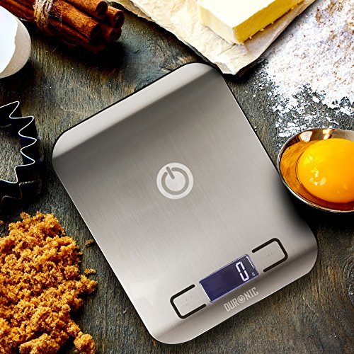 Duronic Digital Kitchen Scales KS1007 Electronic Food & Postal Scale for Weighing and Measuring, Electric Kitchen Scales for Baking & Cooking 10kg Capacity 1g Precision