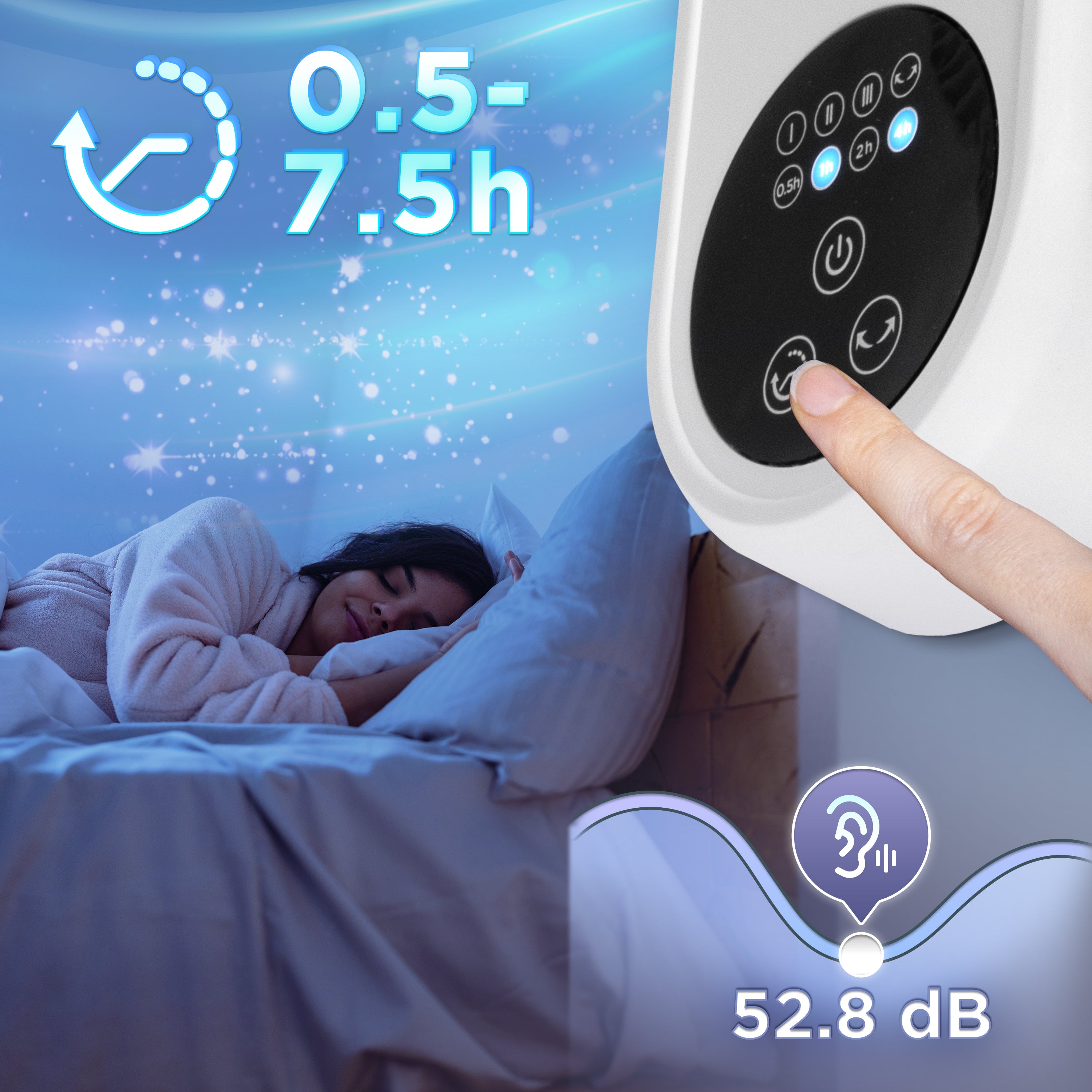 Duronic FN42 WE Wall Mounted Fan with Remote Control 52.8dB Quiet 16
