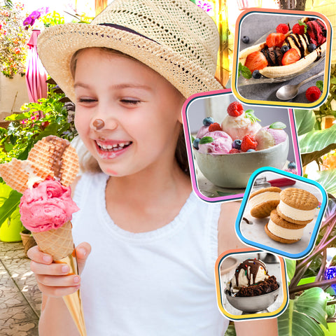 Duronic Ice Cream Maker IM540 Homemade Gelato, Sorbet, Frozen Yoghurt Maker Machine, Soft Serve Dessert Makers, Fresh Creamy Ice Creams in 30 Min, Compact Portable Design for Family Home Recipes