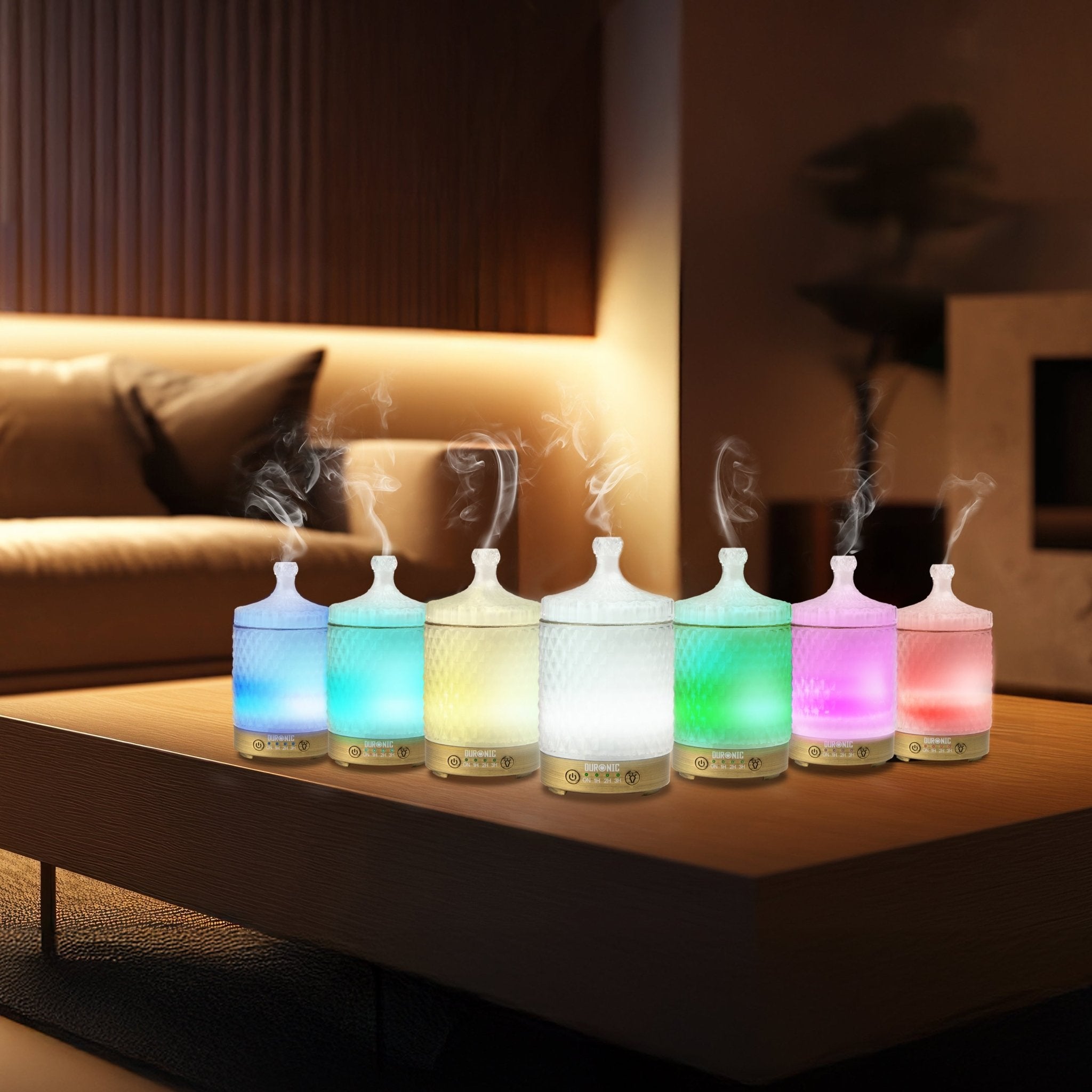 Duronic Aromatherapy Diffuser AD31 100ml Electric Aroma Diffuser Compact Essential Oil DIffuser for Home Office Bedroom Spa with 7 LED Lights Oil Scented Humidifier for Relaxation Sleep