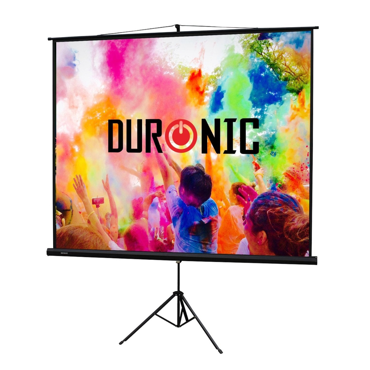 Duronic Tripod Projector Screen TPS86/43 86 Inch Standing Portable Movie Video Projection Screens 4:3 for School Office Home Cinema Theatre with Stand