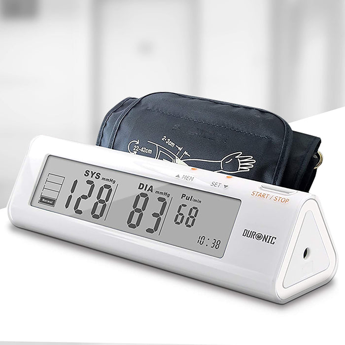 Duronic Blood Pressure Monitor BPM450 Upper Arm | Automatic | BP Machine for Professional and Home Use | Large Digital LCD Display | Desktop | 60 Record Memory | Medium-Large 22cm-42cm Cuff