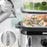 Duronic FS93 BK Black Electric Food Steamer, 2-Tier 6L Steam Cooker with Rice Bowl & 60-Min Timer, 950W BPA-Free Countertop Vegetable Steamer for Fish, Meat, Rice, Eggs, Dumplings, Momos & Baby Food
