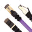 Duronic Ethernet Cable 0.5M High Speed CAT 8 Patch Network Shielded Lead 2GHz / 2000MHz / 40 Gigabit, CAT8 SFTP Wire, Snagless RJ45 Super-Fast Data - Purple