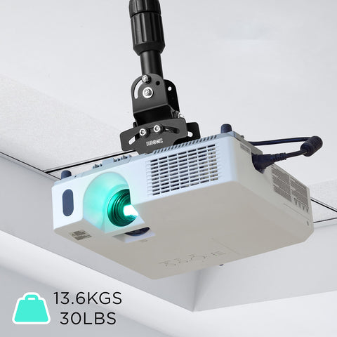 Duronic PB04XL Projector Mount | Projector Ceiling & Wall Mount | Multi-Fit Projector Bracket | Bracket for Video Projector | Rotatable and Swivelling | Home Cinema | Load Capacity up to 13.6 kg | 360° Rotation