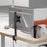 Duronic Single Monitor Arm DM151X1 Height Adjustable Monitor Stand Riser Clamp for 13”-32” PC screens Monitor Desk Mounts with VESA 75/100 Monitor Mount with 8kg capacity Monitor Stand for Desk Gaming